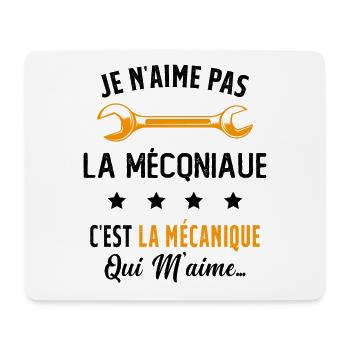C'est la Mécanique Qui M'aime Cadeau Humour - Tapis de souris (format paysage) - blanc - Devant