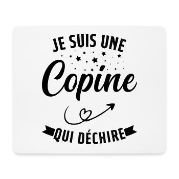 Je Suis Une Copine Qui Déchire Humour Cadeau - Tapis de souris (format paysage) - blanc - Devant