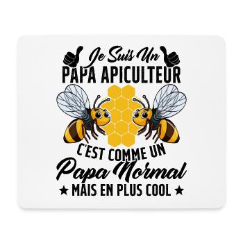 Papa Apiculteur C'est Comme Papa Normal Cadeau - Tapis de souris (format paysage) - blanc - Devant