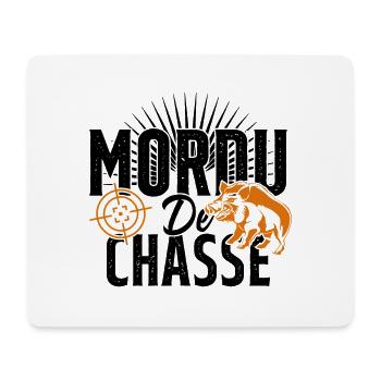 Mordu De Chasse Humour Chasseur Cadeau - Tapis de souris (format paysage) - blanc - Devant