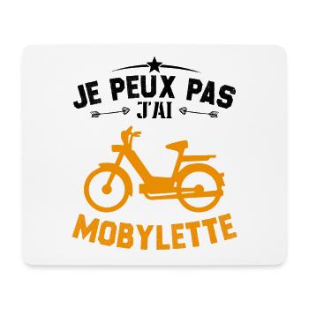 Je Peux Pas J'ai Mobylette Cadeau - Tapis de souris (format paysage) - blanc - Devant