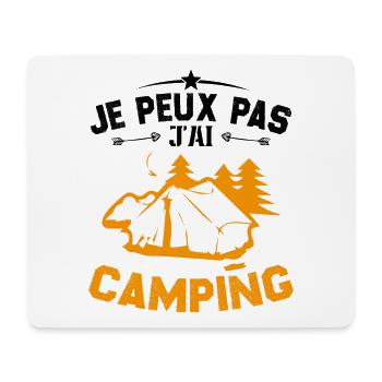 Je Peux Pas J'ai Camping - Tapis de souris (format paysage) - blanc - Devant