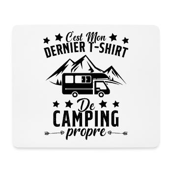 Mon Dernier T-shirt de Camping Cadeau - Tapis de souris (format paysage) - blanc - Devant