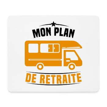 Mon Plan de Retraite Camping Car Humour Cadeau - Tapis de souris (format paysage) - blanc - Devant
