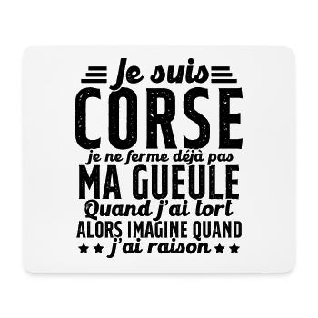 Corse je ne ferme pas ma gueule cadeau humour - Tapis de souris (format paysage) - blanc - Devant