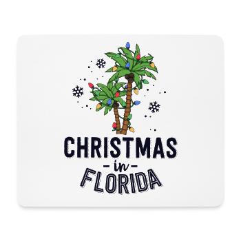 Weihnachten in Florida Deck Die Palmen Familie - Mousepad (Querformat) - Weiß - Vorne