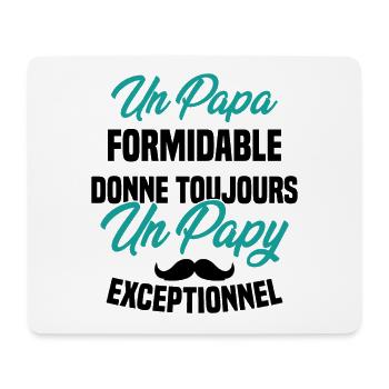 Papa Formidable Donne Toujours Papy Exceptionnel - Tapis de souris (format paysage) - blanc - Devant