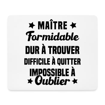 Maître Formidable Idée Cadeau Maître D'école - Tapis de souris (format paysage) - blanc - Devant