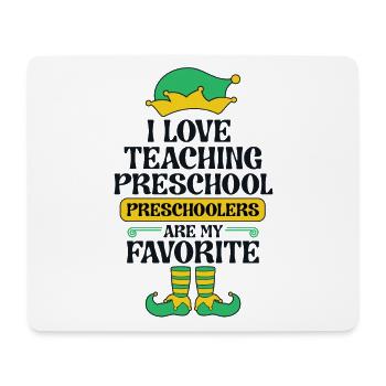 Vorschullehrer Elf Weihnachten Pre-K Schule I - Mousepad (Querformat) - Weiß - Vorne