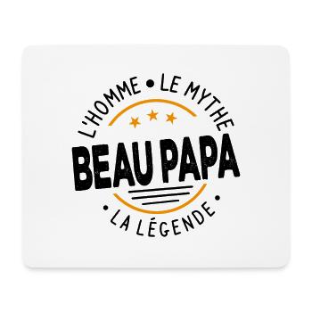 Beau-papa L'homme Le Mythe La Légende Cadeau - Tapis de souris (format paysage) - blanc - Devant