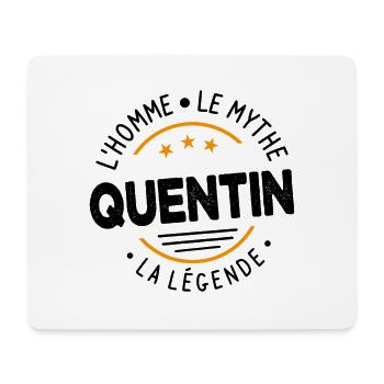 Quentin L'Homme Le Mythe La Légende Cadeau Humour - Tapis de souris (format paysage) - blanc - Devant