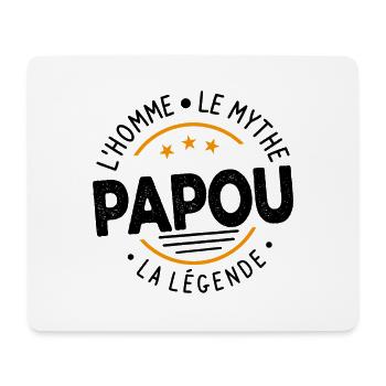 Grand-Père Papou l'Homme le Mythe la Légende - Tapis de souris (format paysage) - blanc - Devant