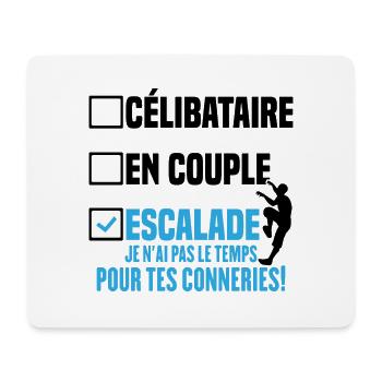 Escalade Célibataire En Couple Cadeau Humour - Tapis de souris (format paysage) - blanc - Devant