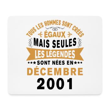 Les légendes sont nées en Décembre 2001 Cadeau - Tapis de souris (format paysage) - blanc - Devant