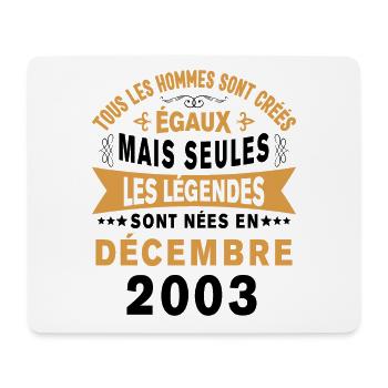 Les légendes sont nées en Décembre 2003 Cadeau - Tapis de souris (format paysage) - blanc - Devant