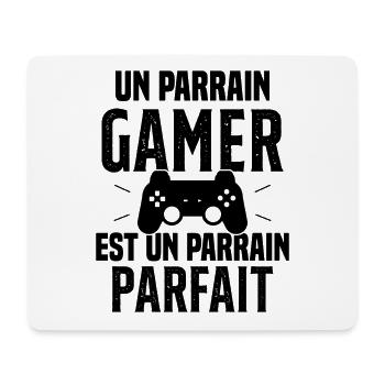 Un Parrain Gamer est un Parrain Parfait - Tapis de souris (format paysage) - blanc - Devant