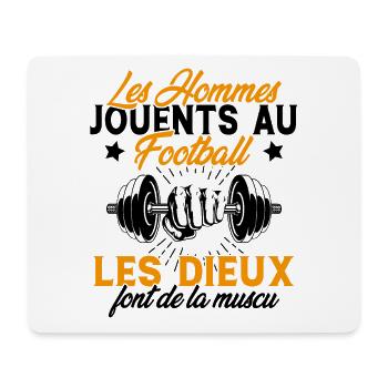 Les Hommes Jouents Au Football Les Dieux Gym Muscu - Tapis de souris (format paysage) - blanc - Devant