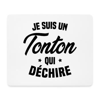 Je suis un Tonton qui déchire Cadeau Oncle Drôle - Tapis de souris (format paysage) - blanc - Devant
