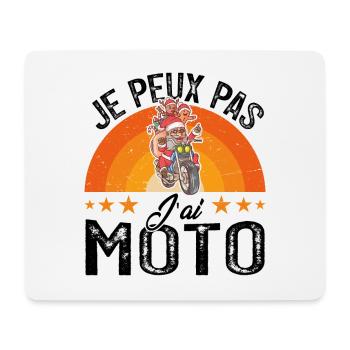 Je Peux Pas J'ai Moto Motard Cadeau de Noël - Tapis de souris (format paysage) - blanc - Devant