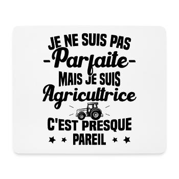Pas parfaite mais je suis Agricultrice Femme Cool - Tapis de souris (format paysage) - blanc - Devant