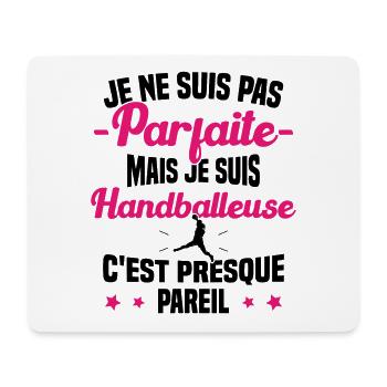 Pas Parfaite Mais Je suis Handballeuse Cadeau - Tapis de souris (format paysage) - blanc - Devant