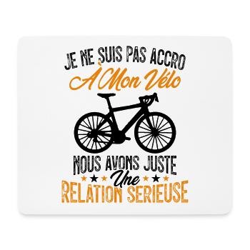 Je ne suis pas accro à mon vélo Cadeau cycliste - Tapis de souris (format paysage) - blanc - Devant