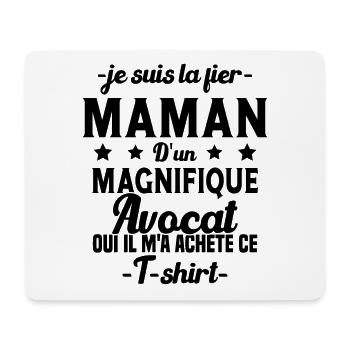 Maman d'un magnifique Avocat Humour Cadeau - Tapis de souris (format paysage) - blanc - Devant
