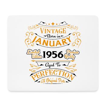 Jahrgang Januar 1956 Geburtstagsgeschenk - Mousepad (Querformat) - Weiß - Vorne