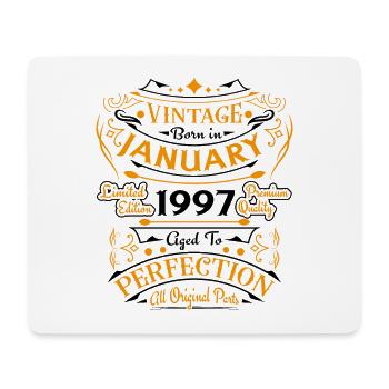 Vintage Nées En Janvier 1997 Cadeau D'anniversaire - Tapis de souris (format paysage) - blanc - Devant