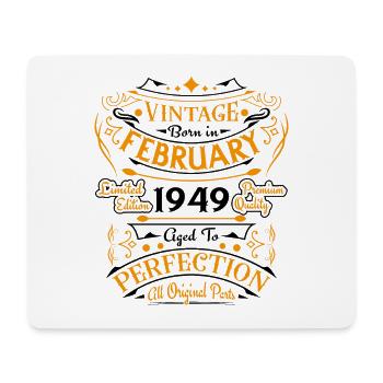 Vintage Nées En Février 1949 Cadeau D'anniversaire - Tapis de souris (format paysage) - blanc - Devant