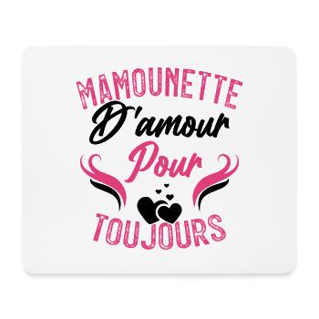 Femme Mamounette D'amour Cadeau Fête Des Mamie - Tapis de souris (format paysage) - blanc - Devant