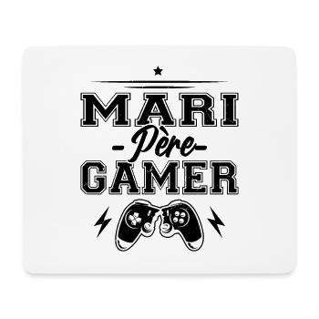 Mari Père Gamer Jeux Vidéo Fête Des Pères Cadeau - Tapis de souris (format paysage) - blanc - Devant