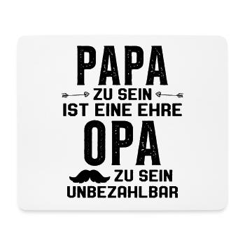être papa est un honneur être papy n'a pas de prix - Tapis de souris (format paysage) - blanc - Devant