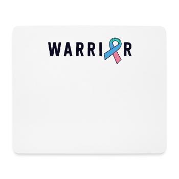 Schilddrüsenkrebs Krieger Männer Rosa Blau Blaugrünes Band - Mousepad (Querformat) - Weiß - Vorne