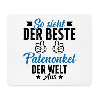 so sieht der beste patenonkel der welt aus - Mousepad (Querformat) - Weiß - Vorne