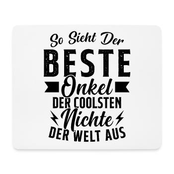 So sieht der beste Onkel der Welt aus - Mousepad (Querformat) - Weiß - Vorne