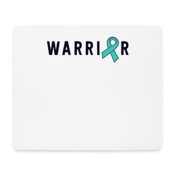 Warrior Motivational Teal Awareness Ribbon - Mouse Pad (horizontal) - white - Front