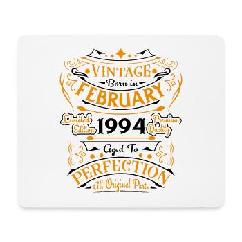 Vintage geboren im Februar 1994 Geburtstagsgeschenk - Mousepad (Querformat) - Weiß - Vorne
