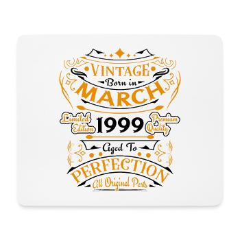Vintage Nées En Mars 1999 Cadeau D'anniversaire - Tapis de souris (format paysage) - blanc - Devant