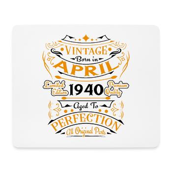 Vintage Nées En Avril 1940 Cadeau D'anniversaire - Tapis de souris (format paysage) - blanc - Devant