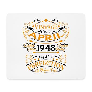 Vintage Nées En Avril 1948 Cadeau D'anniversaire - Tapis de souris (format paysage) - blanc - Devant
