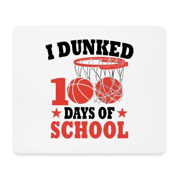 100 Tage Schulbasketball Geschenk für Kinder - Mousepad (Querformat) - Weiß - Vorne