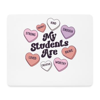 Enseignante Saint-Valentin Affirmations positives - Tapis de souris (format paysage) - blanc - Devant