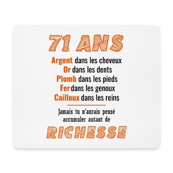 71 Jahre alter Geburtstag Lustige Geschenkidee - Mousepad (Querformat) - Weiß - Vorne