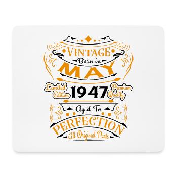 Mai 1947 Geburtstagsgeschenk Geboren im Mai 1947 - Mousepad (Querformat) - Weiß - Vorne