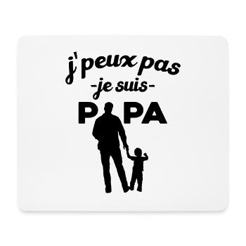 Je peux pas je suis papa bébé - Tapis de souris (format paysage) - blanc - Devant