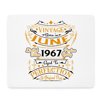 Vintage Rétro Juin 1967 Cadeau D'anniversaire - Tapis de souris (format paysage) - blanc - Devant