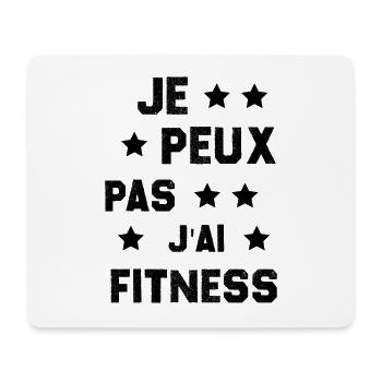 Je Peux Pas J'ai Fitness - Tapis de souris (format paysage) - blanc - Devant
