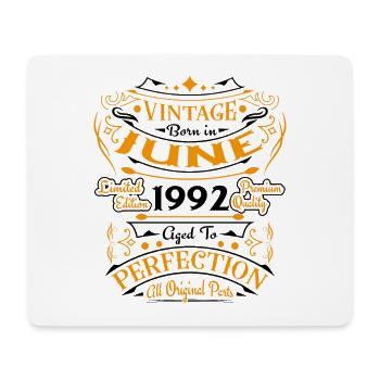 June 1992 Vintage Born in June 1992 Anniversary - Mouse Pad (horizontal) - white - Front