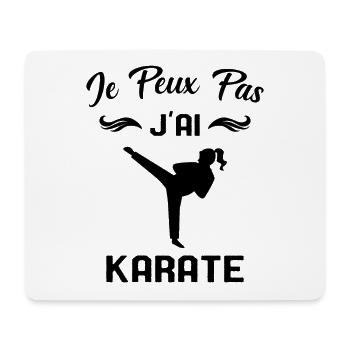J'peux Pas j'ai Karate Cadeau Femme - Tapis de souris (format paysage) - blanc - Devant